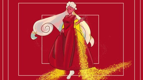 Redrawing An Old Character Design!! I Drew The Red Dress A Few Months Ago, But One Of The Earlier Thumbnails