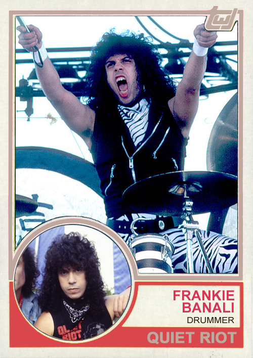 Frankie Banali Quiet Riot drummer 1983 Topps