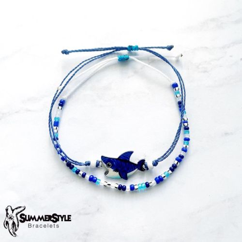 Ocean blue &amp; sharks always go together. www.summerstylebracelets.etsy.com . . . . . #summers