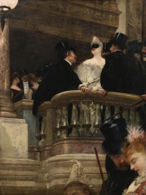 mysteriousartcentury:Henri Gervex (1852-1929), Le Bal de l'Opéra, 1886, oil on canvas, 85 x 6
