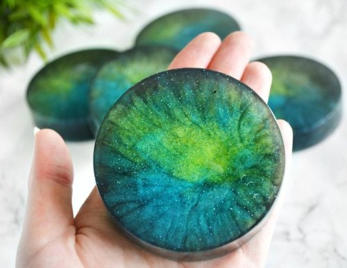 spooo0k - sixpenceee - Northern lights inspired soaps. These...