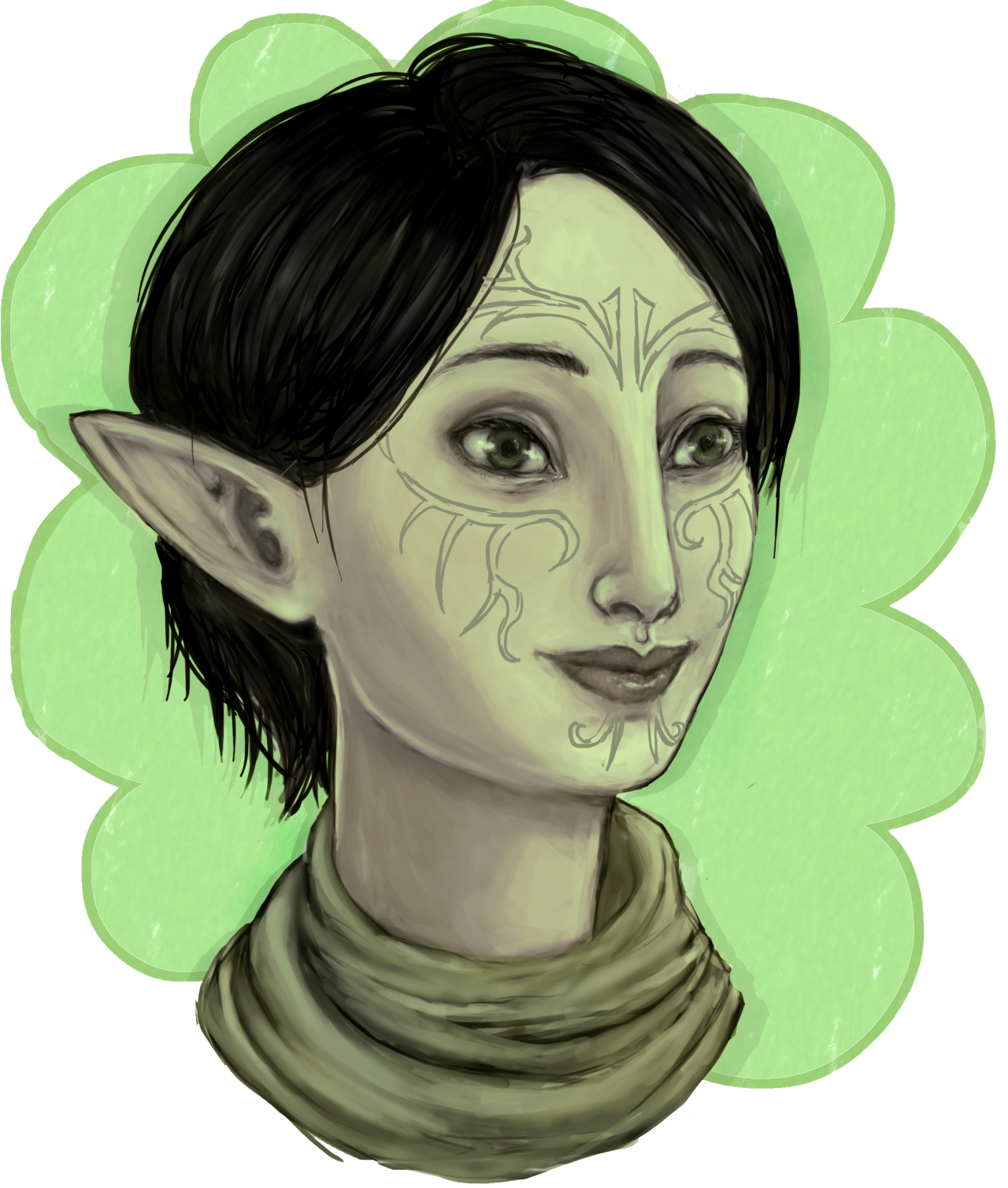 taidearkki:  she’s so animu//edit: now with 100% more vallaslin 