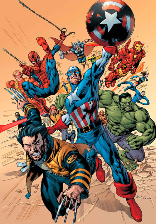 :  Marvel Universe Poster // Bryan Hitch adult photos
