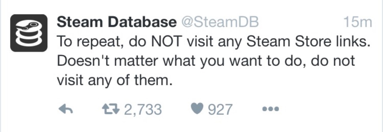 jiqqler:  Just so you guys are aware Steam is having a major fuckup right now allowing