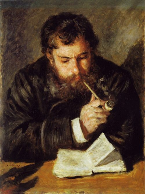 &ldquo;The Reader&rdquo;. Claude Monet reading a book, by Pierre-Auguste Renoir.