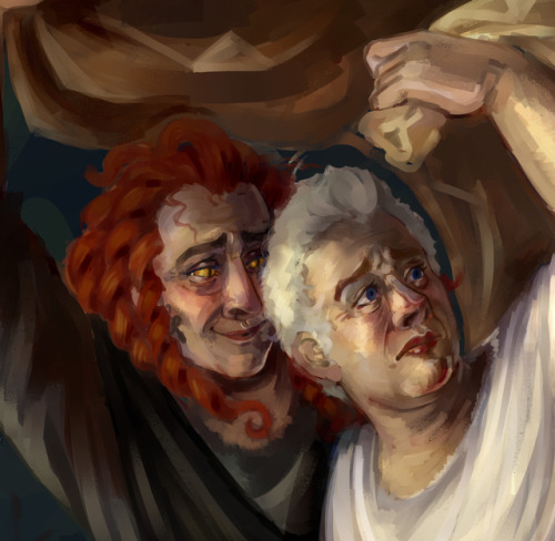 cliopadra:The First Storm (A Good Omens repaint of Pierre Auguste Cot’s The Storm)(now with a timela