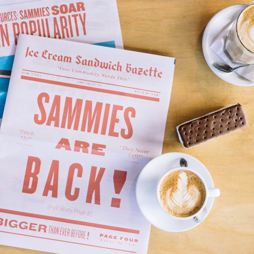 Today’s Ice Cream Sandwich Gazette gives the good news: Sammies are Back! @timlampe on Instagram#Sum