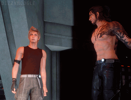 dizzymoogle: Older Prompto - the little slide