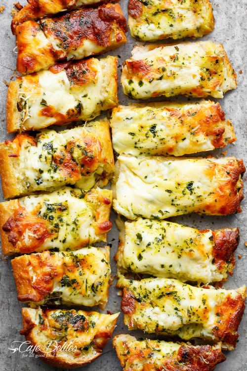 foodffs: Cheesy Garlic Bread Follow for recipes Get your FoodFfs stuff here