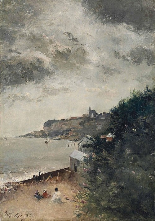 wonderingaboutitall:   Vue de St. Adresse, Le Havre - Alfred Stevens 