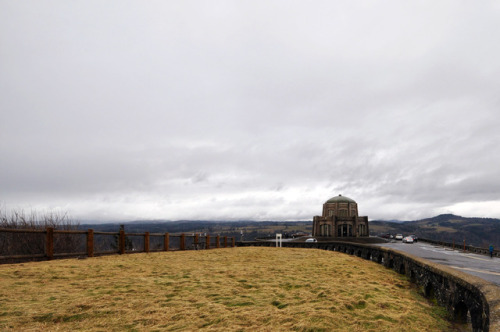 the house with a view; a view with the house.vista house, multnomah county, oregon.