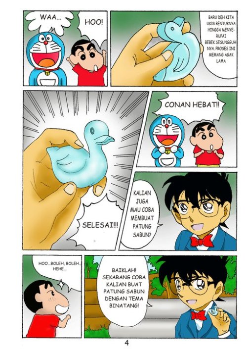 My OLD Work The Comic of Conan, Doraemaon, and Shinchan (in Indonesian language)