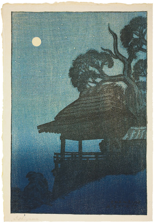 Ito Shinsui - The complete portfolio Omi hakkei no uchi (Eight views of Omi - Lake Biwa]), woodblock