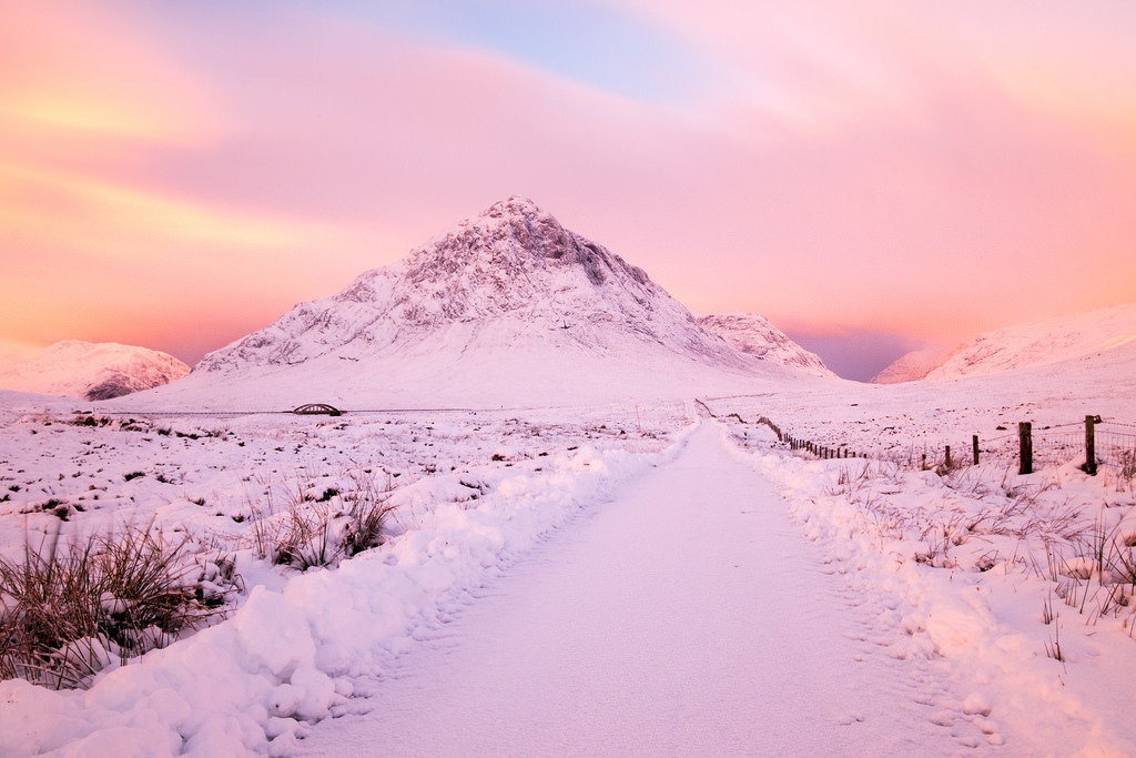 scotianostra: Good Morning from Scotland.  The Buachaille with beautiful pastel