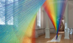 mymodernmet:  Vibrant Rainbow Installation Made with 60 Miles of Thread Weaves through the Smithsonian