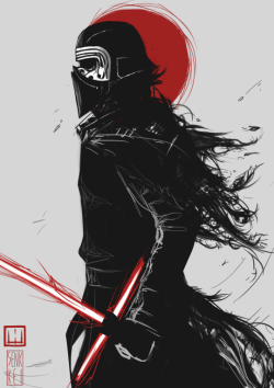 senkkeidraws:kylo sketches sittin in my folders for a year Is Kylo getting sacrificed or is he the one sacrificing?  Or is it just a coincidence that the symbol looks the the brand of sacrifice from Berserk?