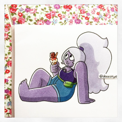deeeskye:  I’ve never drawn Amethyst in this outfit before 😄💜 