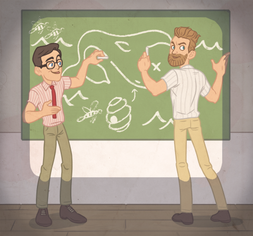 One drawing for each of the 7 songs in Rhett and Link’s Buddy System!