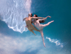 Nude Personal Trainer Swimming Underwater