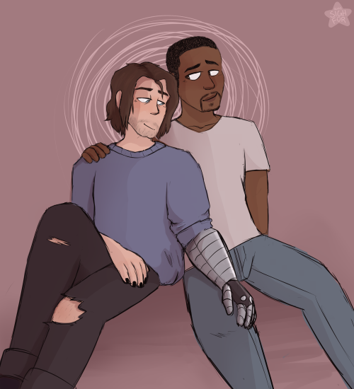 sigh-fur:  finally got around to watching tfatws recently 👉👈 trying to get better at drawing humans after drawing bots for like three years ! 2day sam n bucky r my test subjects………