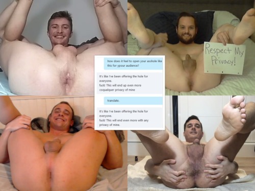 nothingbuttspreads: naked-and-interviewed2: Four of my most popular models open their assholes for y