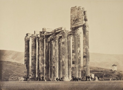 mythologer: The Temple of Olympian Zeus, Athens, Greece, 2015 and an old picture.  