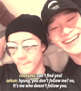 deararchimedes:sehun and chanyeol’s sns relationship is complicated (trans)