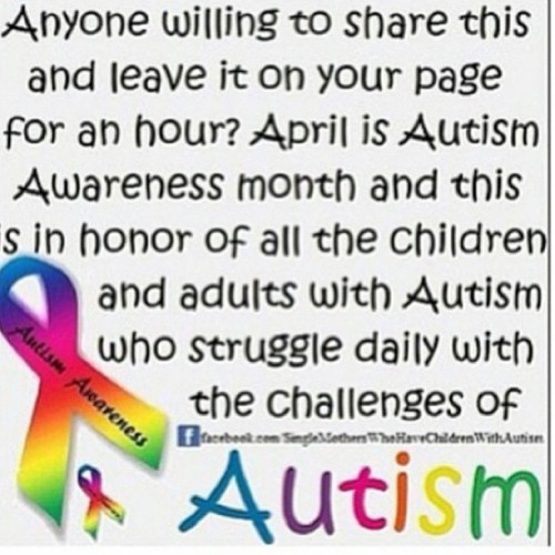 #AutismAwareness #AutismSpeaks