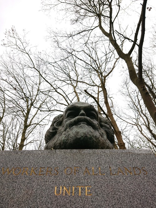 Tomb of Karl Marx. Highgate Cemetery, Highgate, London, England