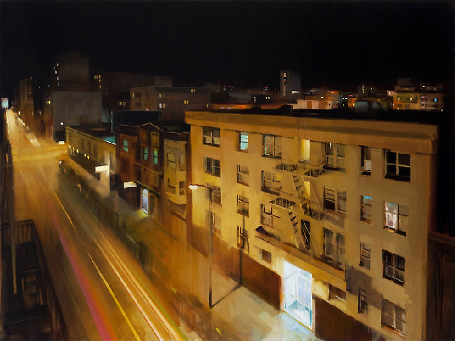 asylum-art:  Kim Cogan At the hespe gallery  His painterly depictions of Brooklyn,