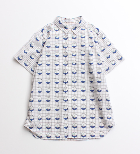 emidesuu:  ブランド名 I am I アイテム名 60タイプライター　MILK チェック半袖シャツ 
