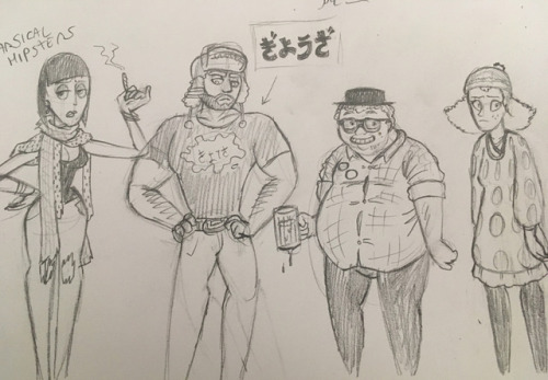 Still inching forward on the comic. I tried to use my complete lack of understanding of hipster fash