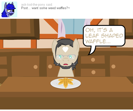 nopony-ask-mclovin:Here’s the video.And Ross, I wouldn’t eat that waffle if i