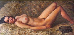 artbeautypaintings:  Nude - Borislav Domuschiev 