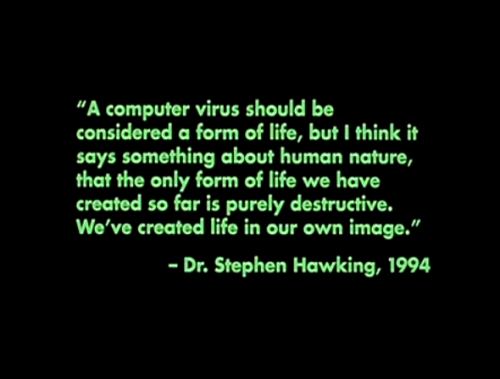 contac:We’re not purely destructive, though. Stop being so pessimistic, Stephen. We ARE purely destr