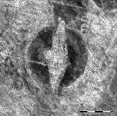 historyarchaeologyartefacts:Archaeologists have found the outlines of a Viking ship buried not far f