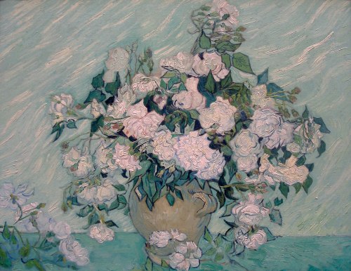 lapitiedangereuse: Vincent Van Gogh, 1890,white roses