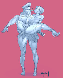 A concept I had been kicking around where power hungry abusive Futa Cops go around harassing local Trap Prostitutes. There&rsquo;s a few anatomical flaws and junk I need to sort if I decide to finish it.