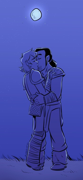 mdoodlerfandomart:#30 - Kiss under a full moon - Eret/Hiccup