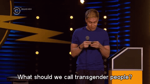 donut-give-a-fuck-about-abs:Some one asked Russell Howard what we should call Transgenders and his a