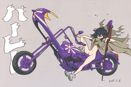 artbooksnat:  Kill la Kill (キルラキル) Character designs and costume changes for Ryuko, Mako, and more, during the Nudist Beach portion of the show, illustrated by Sushio (すしお) for Sushio Club Love Love KLKL (Mandarake). 