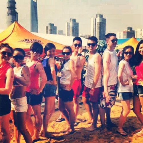 Picture of the day! #beach#volleyball#crccasia#hot#canadaday#canada#shanghai#thebund