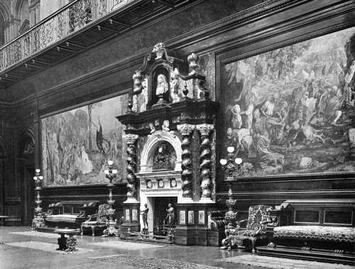 Inside the saloon at Westonbirt House, England