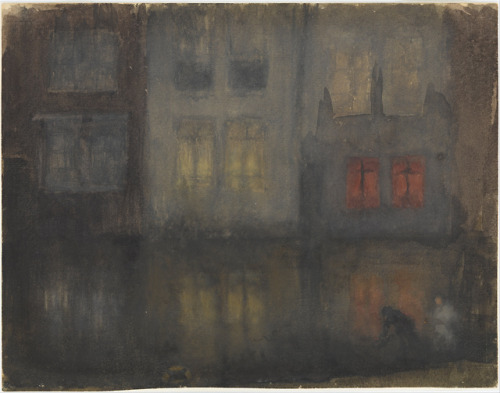 Nocturne: Black and Red-Back Canal, Holland, James McNeill Whistler, 1883-84