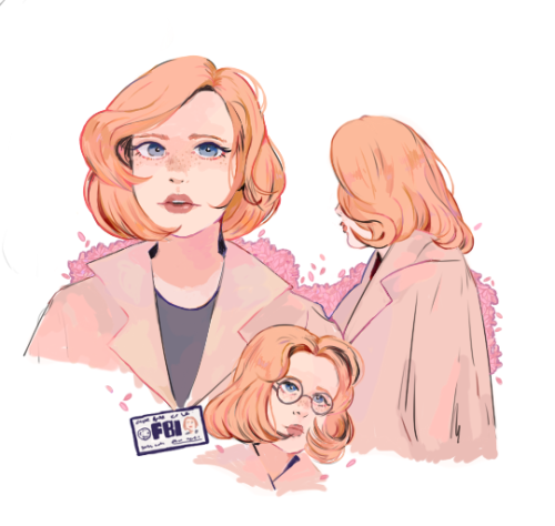 uigan:i drew this more than year ago when i was rewatching the x-files but i’ll just dump it h