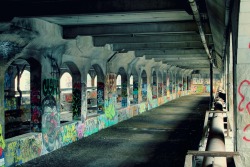 queenxburrito:  Abandoned Rochester Subway 2.14.14  in color.   I&rsquo;ve been down there&hellip; Homeless guy came out of a box and yelled at us to get off his fucking property&hellip;