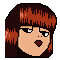 Pixel art of the head of Julie Kane from the animated show Motorcity
