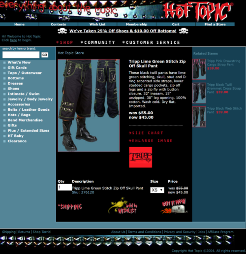 not-from-your-town:Hot Topic website circa 2004