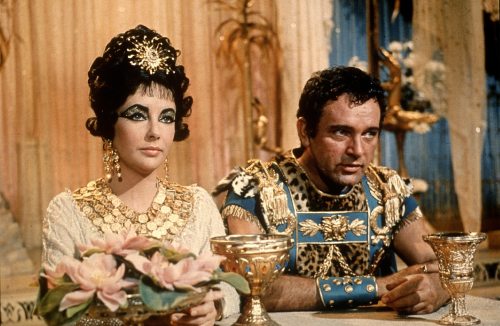 Cleopatra, 1963: Some Many Outfits, So Many WigsI suspect this film is what gave us lots of blue and