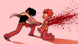 radiomaru:  dicktripwire:  Wallpapers from Scott Pilgrim Volume 6 Color Edition. Part 2 of 3.  these are awesome….. *_*